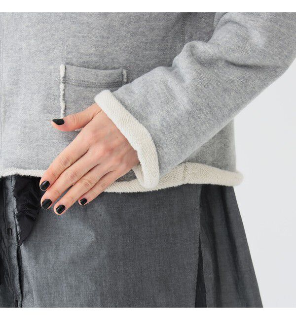 BEAMSBOY「maturely / カット オフ ジャージー カーディガン」|スウェット・ジャージ|