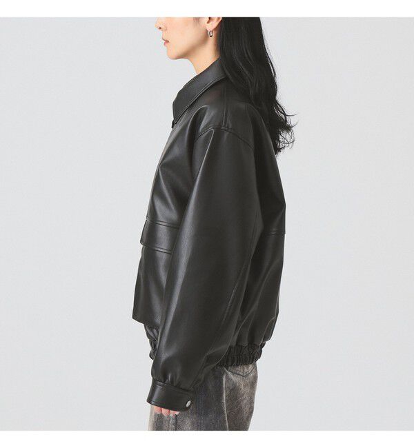 Ray BEAMS 「フェイクレザー フライト ジャケット」|ブルゾン・スタジャン|