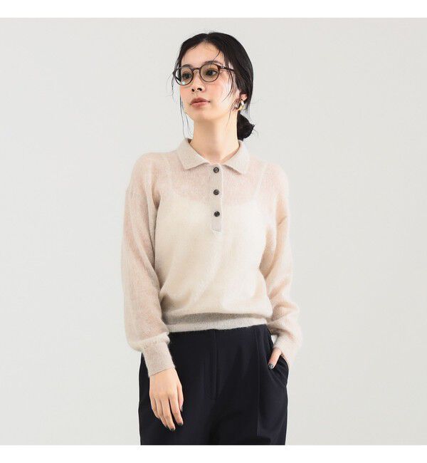 Demi-Luxe BEAMS 「【別注】BATONER / シアー モヘヤ ポロニット」|ニット・セーター|