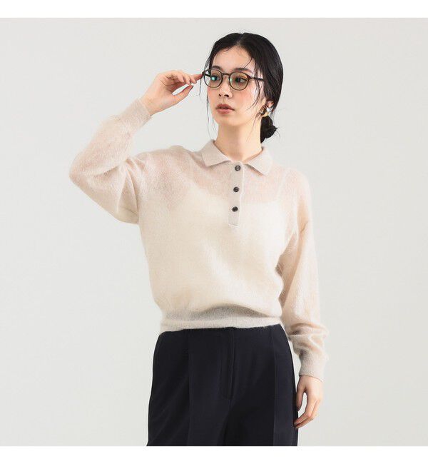 Demi-Luxe BEAMS 「【別注】BATONER / シアー モヘヤ ポロニット」|ニット・セーター|