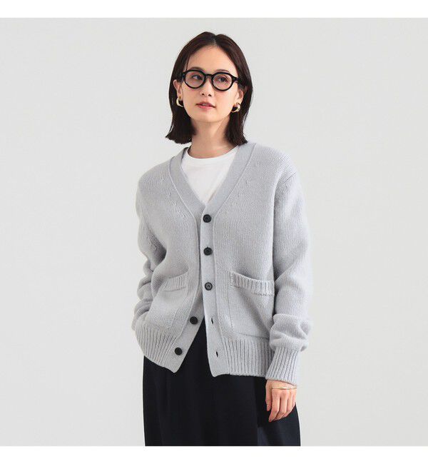 Demi-Luxe BEAMS 「【別注】SLOANE / 5ゲージ Vネック カーディガン」|ニット・セーター|別注GREY