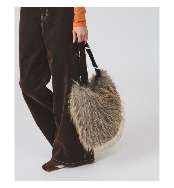 Ray BEAMS 「ロング ファー バッグ」|その他|BEIGE