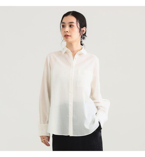 Demi-Luxe BEAMS 「ポリエステル ウール トロピカル シアー シャツ」|シャツ・ブラウス|