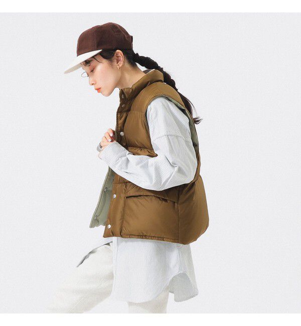 BEAMSBOY「リバーシブル ダウン ベスト」|ベスト・ジレ|