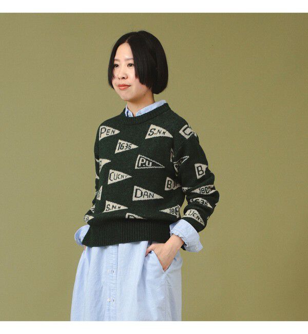 BEAMSBOY「ペナント ニット プルオーバー」|ニット・セーター|