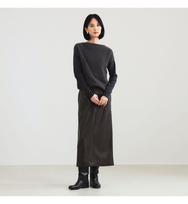 Demi-Luxe BEAMS 「フェイクレザー セミタイトスカート」|スカート|