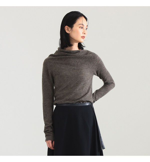 Demi-Luxe BEAMS 「AK+1 / 片畦 アシメトリーネック プルオーバー」|ニット・セーター|