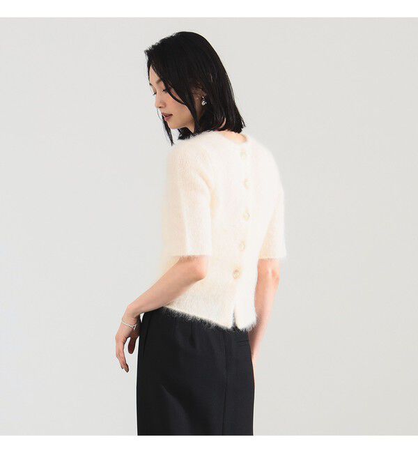 Demi-Luxe BEAMS 「モヘヤ ハーフスリーブ 2WAY プルオーバー」|ニット・セーター|