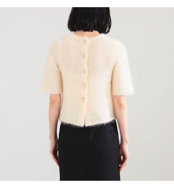 Demi-Luxe BEAMS 「モヘヤ ハーフスリーブ 2WAY プルオーバー」|ニット・セーター|