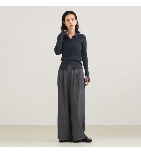 Demi-Luxe BEAMS 「ポリエステル ウール ポロ カーディガン」|ニット・セーター|