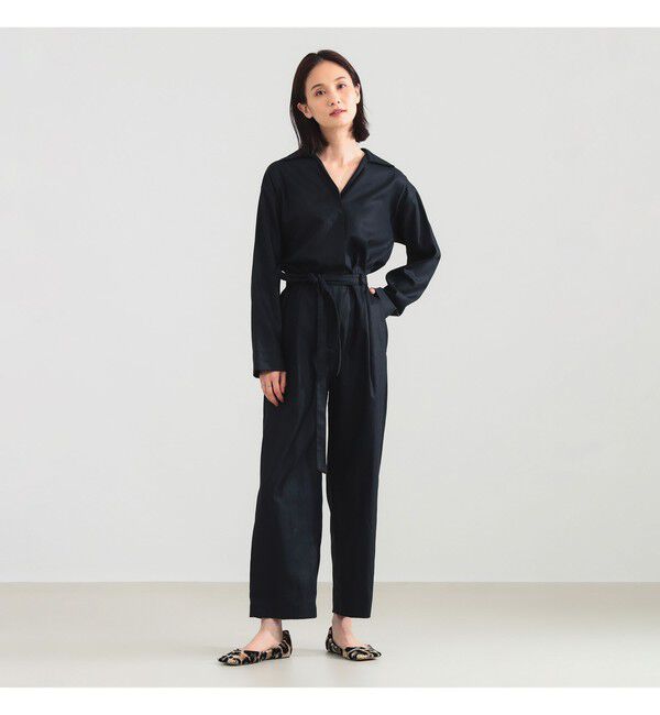 Demi-Luxe BEAMS 「スキッパー ギャバ ジャンプスーツ」|オールインワン|