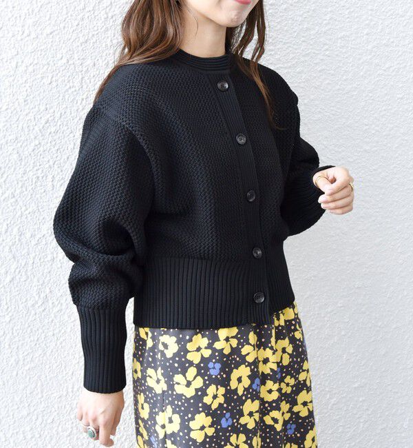 SHIPS any「SHIPS any: パターン コンパクト ショート ニット カーディガン」|カーディガン|