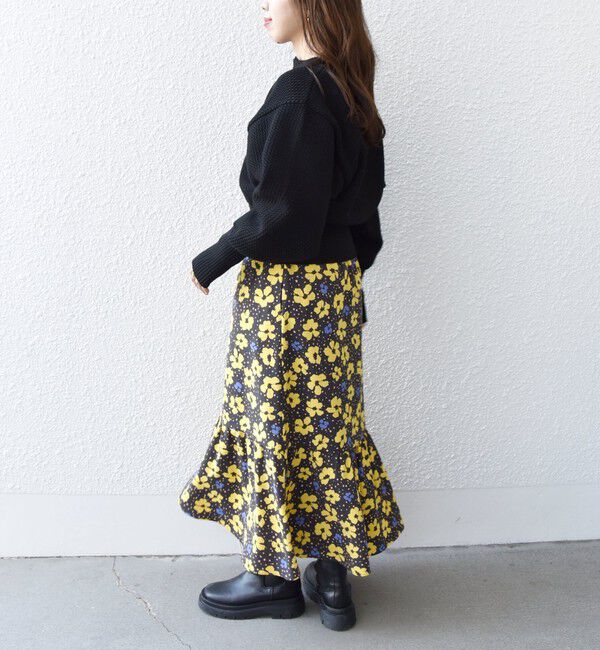 SHIPS any「SHIPS any: パターン コンパクト ショート ニット カーディガン」|カーディガン|