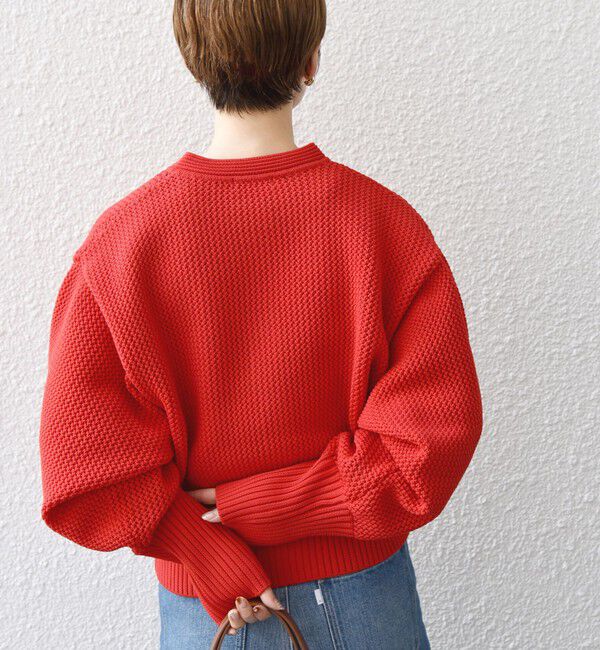 SHIPS any「SHIPS any: パターン コンパクト ショート ニット カーディガン」|カーディガン|