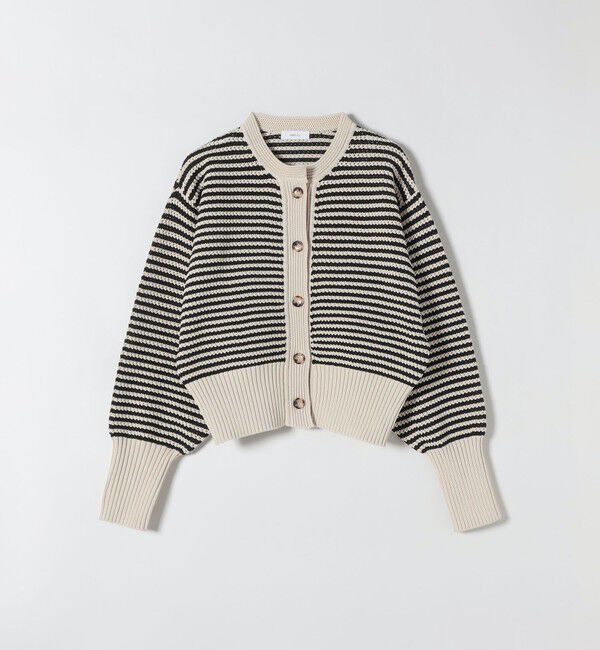 SHIPS any「SHIPS any: パターン コンパクト ショート ニット カーディガン」|カーディガン|