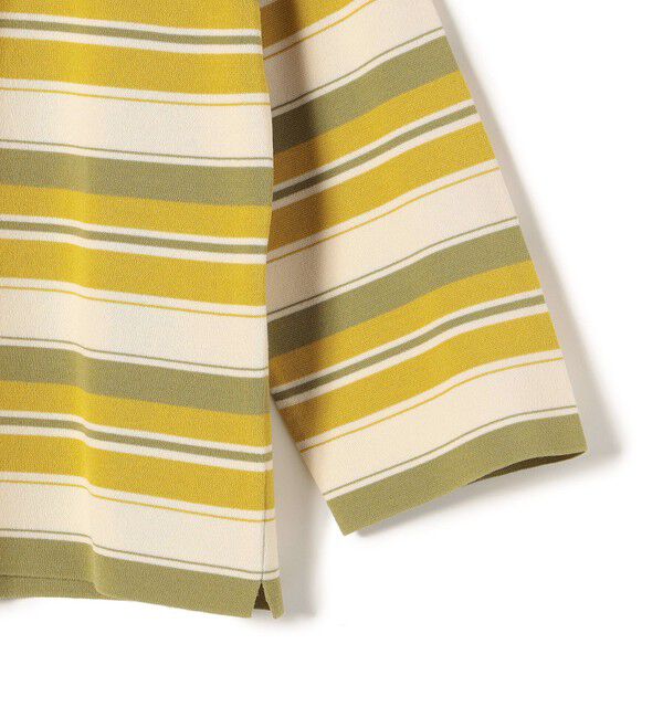 SHIPS for women「SHIPS Primary Navy Label:〈手洗い可能〉ミラノリブ マルチ ボーダー ニット」|ニット・セーター|