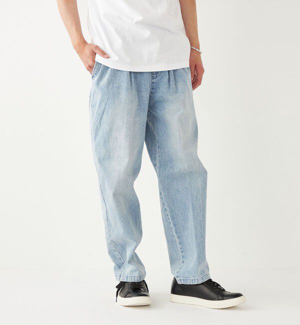 SHIPS Colors 「SHIPS Colors: テーパード ワイド トラウザー デニム◇」|デニム|