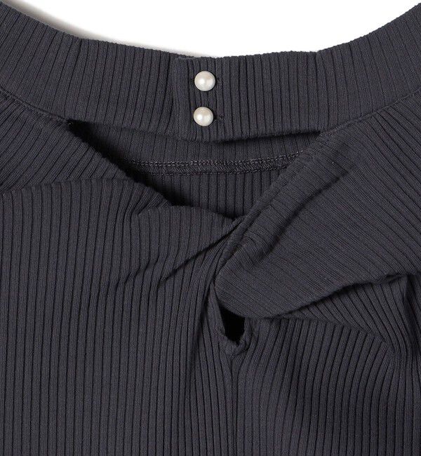 SHIPS for women「*オーガニックコットン バック クロス リブ トップス◇」|Tシャツ・カットソー|