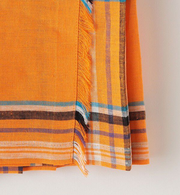 SHIPS KIDS「O'NEIL of DUBLIN:100～130cm / リネン チェック キルト スカート」|台形|