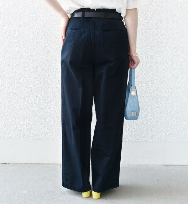SHIPS for women「* 〈手洗い可能〉2タック ワイド チノパンツ ◇」|チノ|