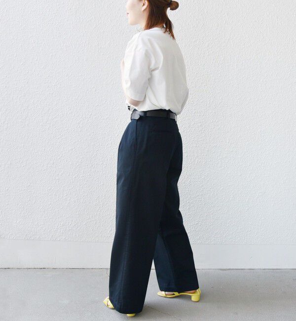 SHIPS for women「* 〈手洗い可能〉2タック ワイド チノパンツ ◇」|チノ|