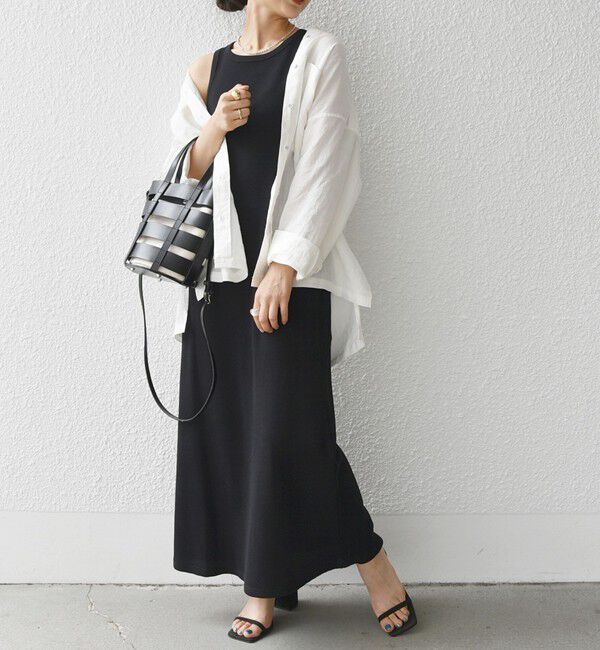 SHIPS any「SHIPS any:〈洗濯機可能〉ワッフル タンク ロング ワンピース」|ワンピース|