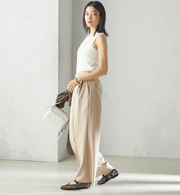 SHIPS for women「〈手洗い可能〉ラメ ノースリーブ ニット」|ニット・セーター|