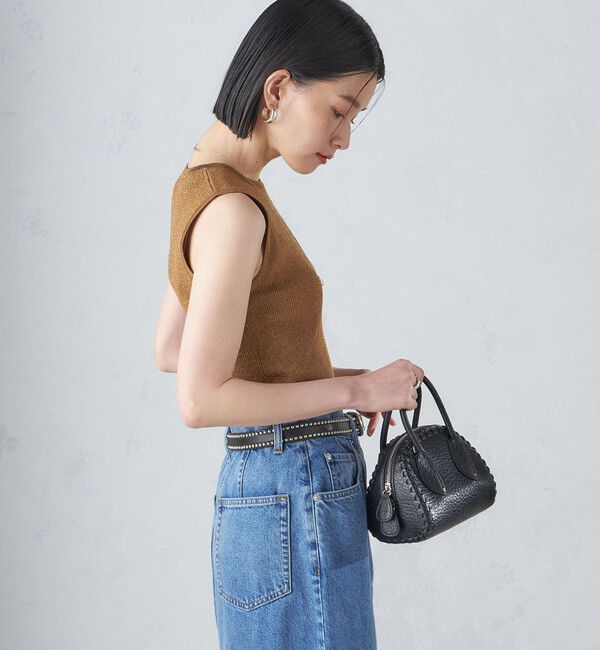 SHIPS for women「〈手洗い可能〉ラメ ノースリーブ ニット」|ニット・セーター|