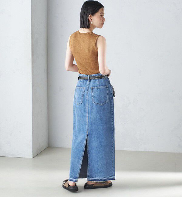 SHIPS for women「〈手洗い可能〉ラメ ノースリーブ ニット」|ニット・セーター|