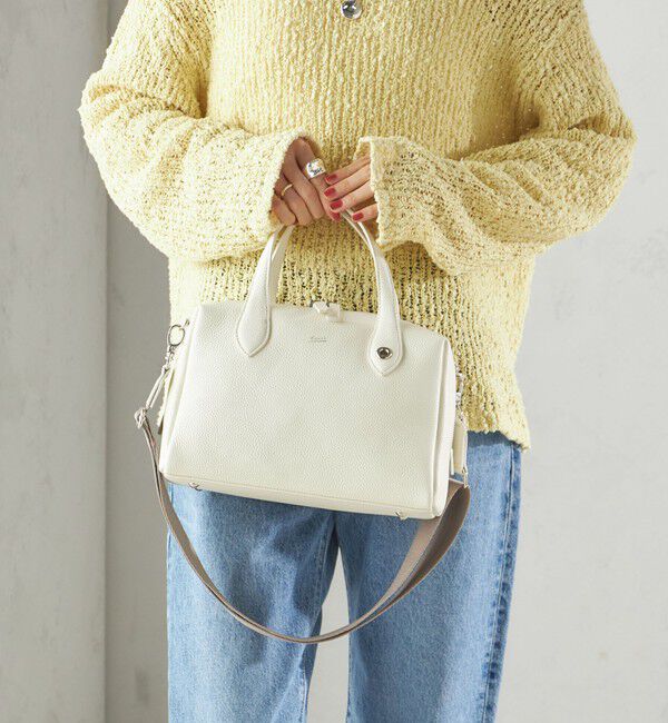 SHIPS for women「BEAURE:SQ TAPE BOSTON」|ボストンバッグ|オフホワイト