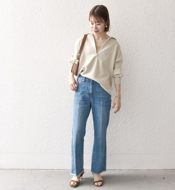 SHIPS any「《一部追加予約》【WEB限定】SHIPS any:〈手洗い可能〉ハーフ ジップ ハイネック プルオーバー」|ニット・セーター|