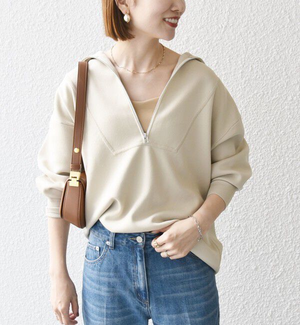 SHIPS any「《一部追加予約》【WEB限定】SHIPS any:〈手洗い可能〉ハーフ ジップ ハイネック プルオーバー」|ニット・セーター|