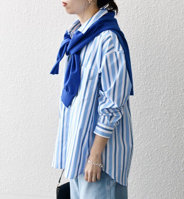 SHIPS any「《一部追加予約》SHIPS any:〈洗濯機可能〉REPREVE レギュラーカラー ルーズ ポケット シャツ」|シャツ・ブラウス|