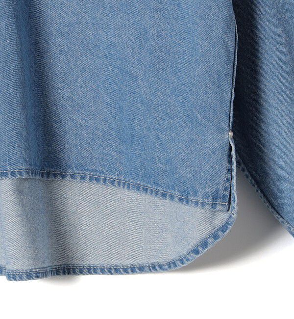 SHIPS for women「〈洗濯機可能〉ショート丈 デニム シャツ」|シャツ・ブラウス|