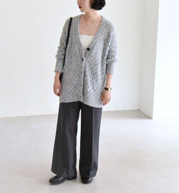 quaranciel「quaranciel:〈手洗い可能〉スパンコール Vネック ニット カーディガン」|カーディガン|