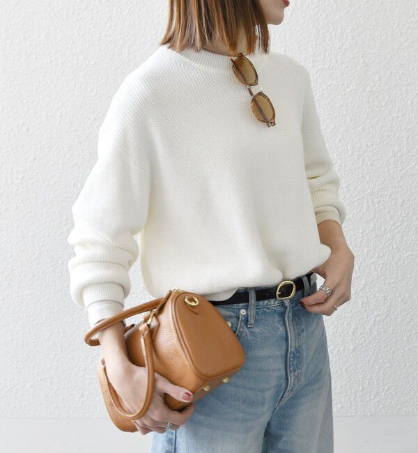 SHIPS any「SHIPS any:〈手洗い可能〉アゼ コンパクト クルーネック ニット プルオーバー」|ニット・セーター|