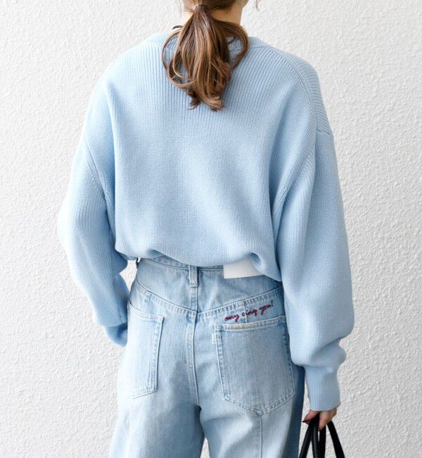 SHIPS any「SHIPS any:〈手洗い可能〉アゼ コンパクト クルーネック ニット プルオーバー」|ニット・セーター|