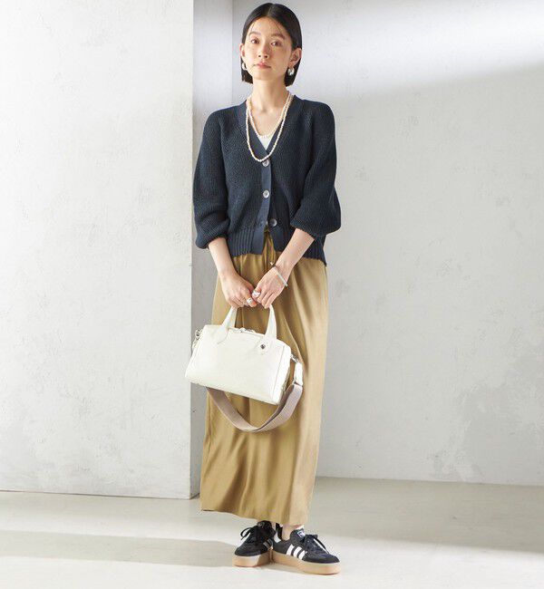 SHIPS for women「〈手洗い可能〉ペーパー ポリエステル Vネック カーディガン」|カーディガン|