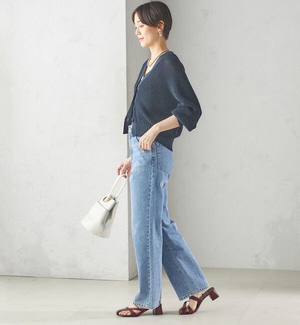 SHIPS for women「〈手洗い可能〉ペーパー ポリエステル Vネック カーディガン」|カーディガン|