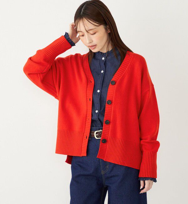 SHIPS Colors 「SHIPS Colors:〈洗濯機可能〉フリルネック デニム シャツ」|シャツ・ブラウス|