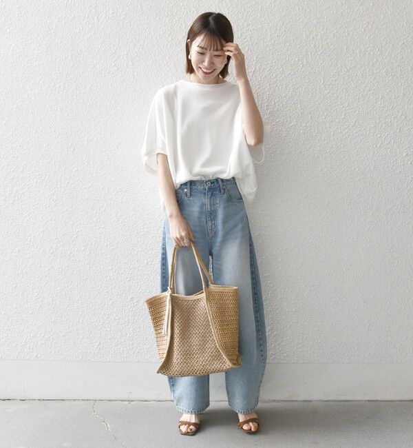 SHIPS any「SHIPS any:〈洗濯機可能〉ワッフル ワイド コクーン ドルマン TEE」|Tシャツ・カットソー|