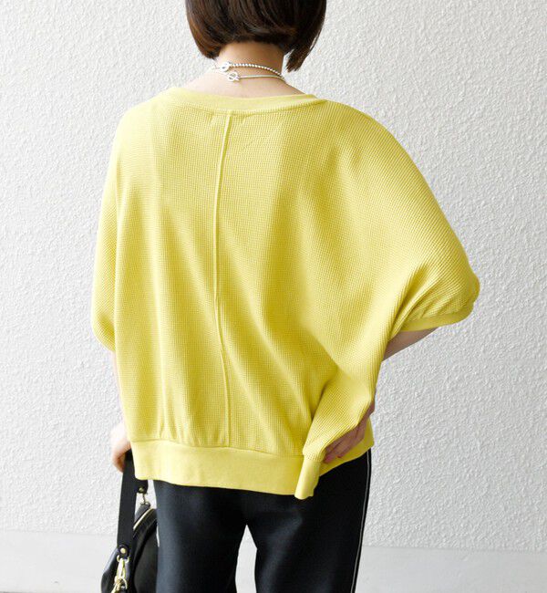 SHIPS any「SHIPS any:〈洗濯機可能〉ワッフル ワイド コクーン ドルマン TEE」|Tシャツ・カットソー|