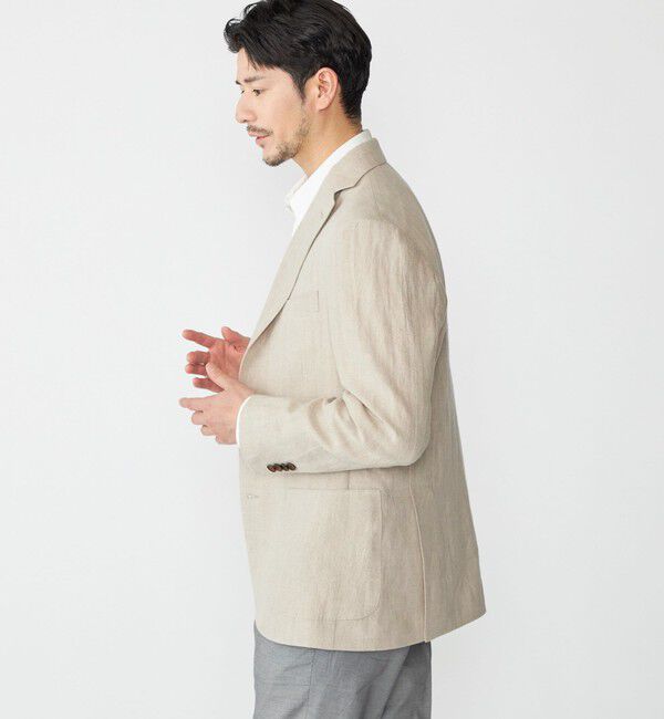 SHIPS「SHIPS: リネン ソリッド シャツ ジャケット」|テーラードジャケット|