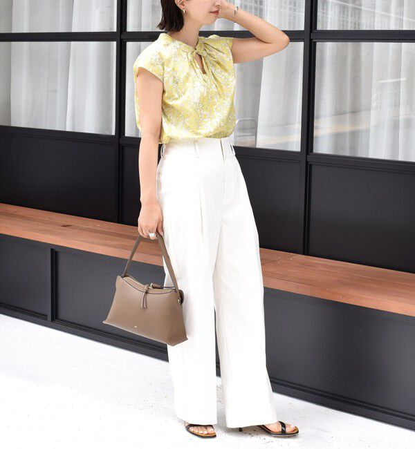 SHIPS for women「〈手洗い可能〉綿 ローン ボタニカル プリント フレンチ スリーブ ブラウス」|シャツ・ブラウス|