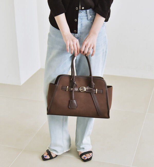 quaranciel「quaranciel: 2way 金具 ベルト スクエア トート バッグ（A4対応）」|トートバッグ|