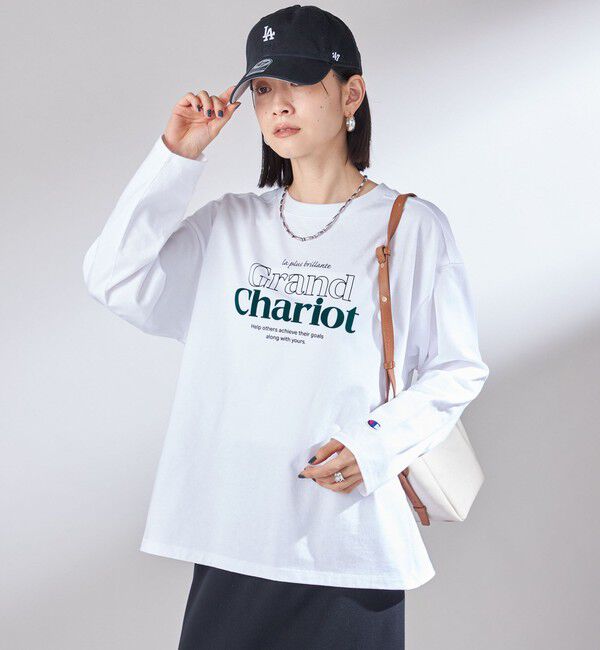 SHIPS for women「【SHIPS別注】Champion: プリント ロングスリーブ TEE」|Tシャツ・カットソー|