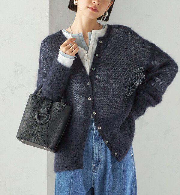SHIPS for women「モヘヤ クルーネック カーディガン」|カーディガン|ネイビー