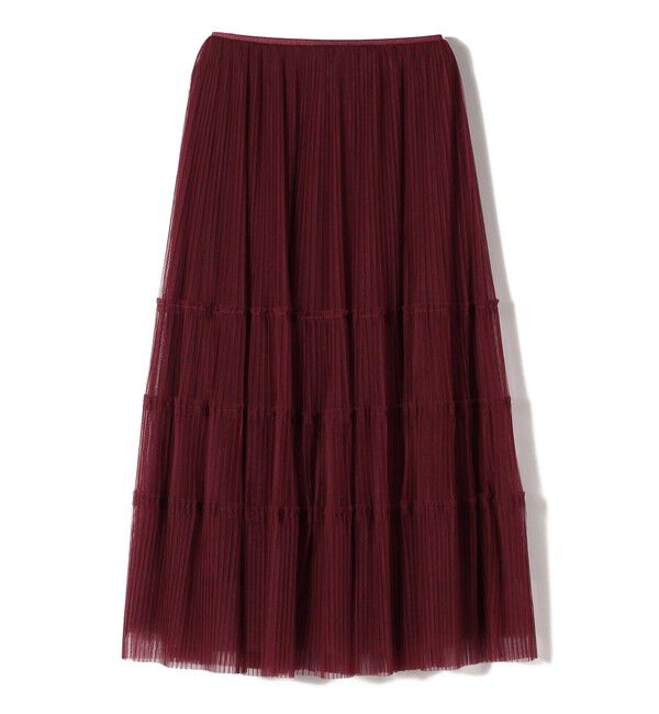 SHIPS for women「〈手洗い可能〉チュール プリーツ ティアード スカート」|スカート|