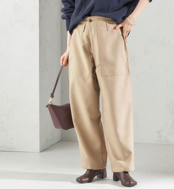 SHIPS for women「【SHIPS別注】GOLDEN MILLS: 〈手洗い可能〉2WAY ベイカー パンツ」|その他|ベージュ