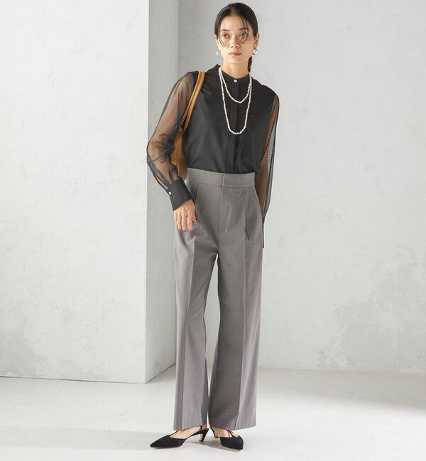 SHIPS for women「〈手洗い可能〉シアー 袖 ポケット デザイン シャツ」|シャツ・ブラウス|